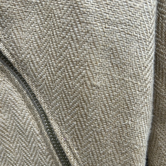 Lauren Ralph Lauren beige Linen moto jacket, size 6 - Picture 6 of 7